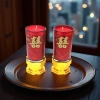 Red Double Happiness festive candles are used as traditional Chinese wedding decorations Application Scenario